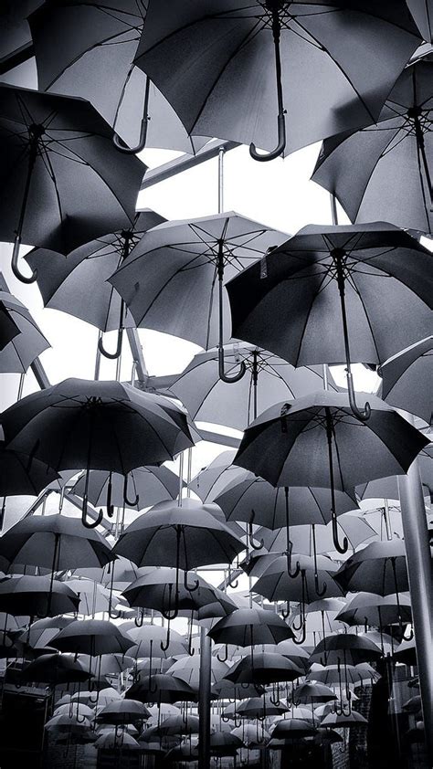 1920x1080px 1080p Free Download Black Aesthetic Umbrellas Hd Phone