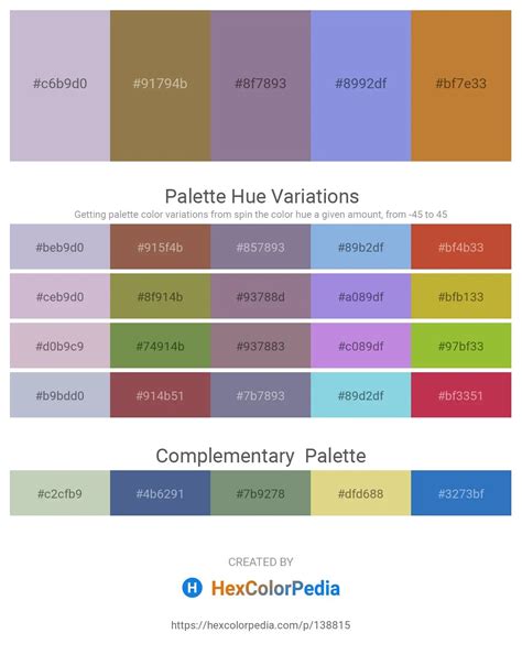 Pantone C Hex Color Conversion Color Schemes Color Shades