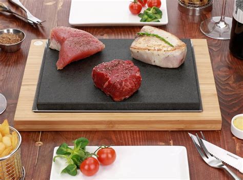 The Steak Sharer Hot Stone Cooking Lava Set By The Steak On The Stone Company