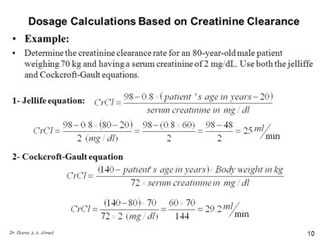 Creatinine Clearance Equation - Tessshebaylo