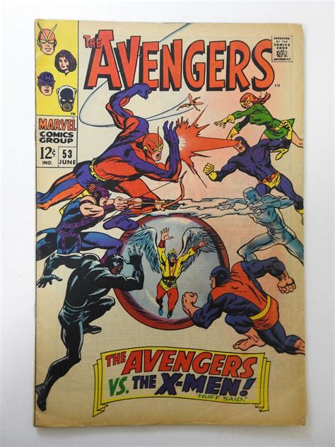 The Avengers 53 1968 VG Condition 3 Centerfold Wraps Detached