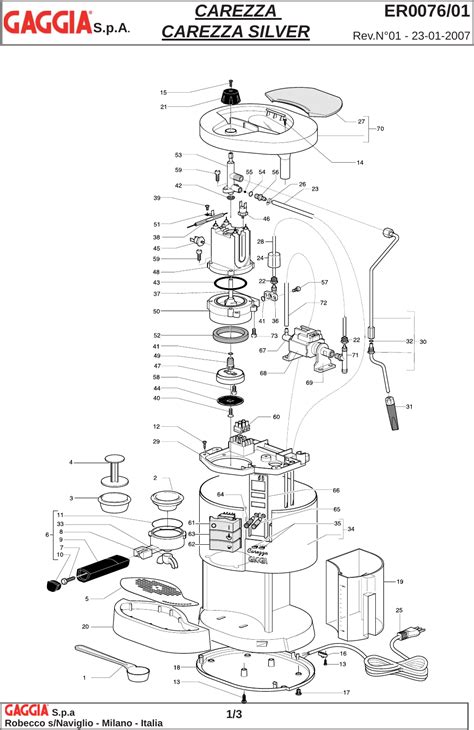 Gaggia Carezza Parts Diagram Er Rev User Manual