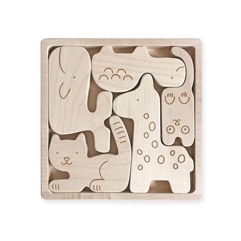 Puzzle Animaux En Bois