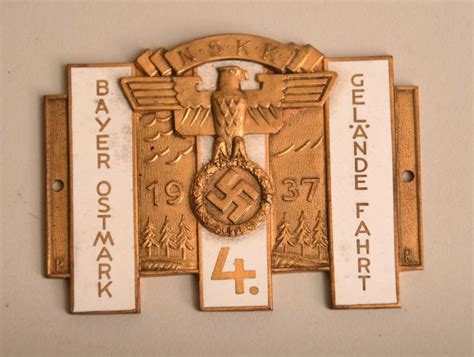 Regimentals German Wwii Nskk Bavarian Ostmark Plaque