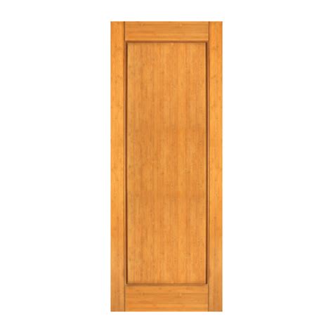 1-Panel Midcentury Modern Bamboo Interior Single Door Slab - BM 30 Wood ...