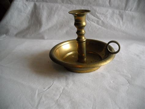 Solid Brass Made In India Candle Stick Holder With Finger Hole Ds1