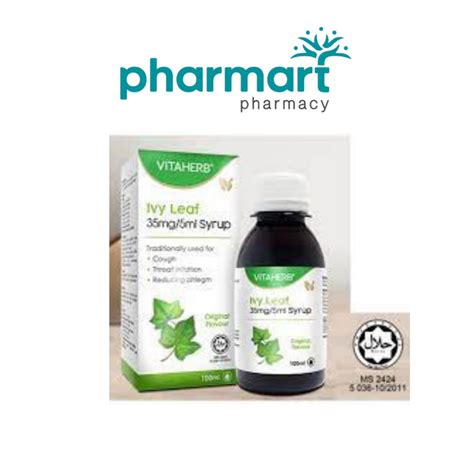 Vitaherb Ivy Leaf Mg Ml Cough Syrup Ml Exp Shopee Malaysia