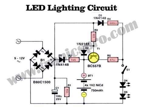 LED Lighting Circuit Diagram - TRONICSpro