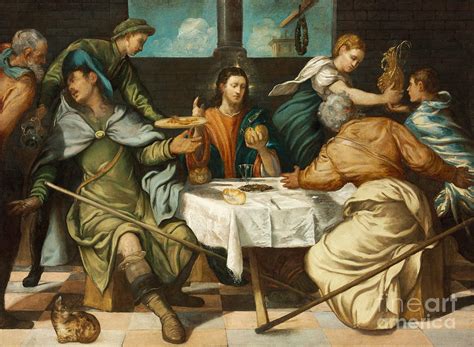 The Supper At Emmaus Painting By Jacopo Robusti Tintoretto