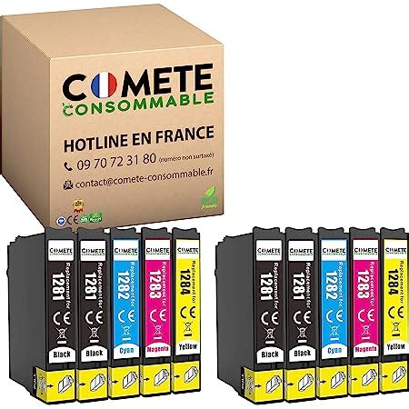 COMETE T1285 Cartouches Encre Compatible Avec EPSON T128 T1281 T1282