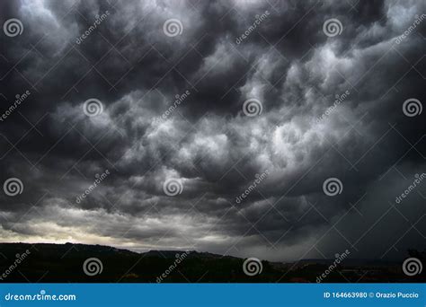 Thunderstorm With Heavy Rain And Lightning Bolt Strike Royalty-Free Stock Image | CartoonDealer ...