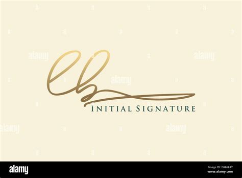 Lb Letter Signature Logo Template Elegant Design Logo Hand Drawn