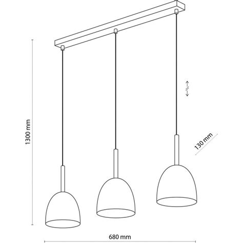 Lampa wisząca skandynawska na listwie Nord III 68cm biała TK Lighting