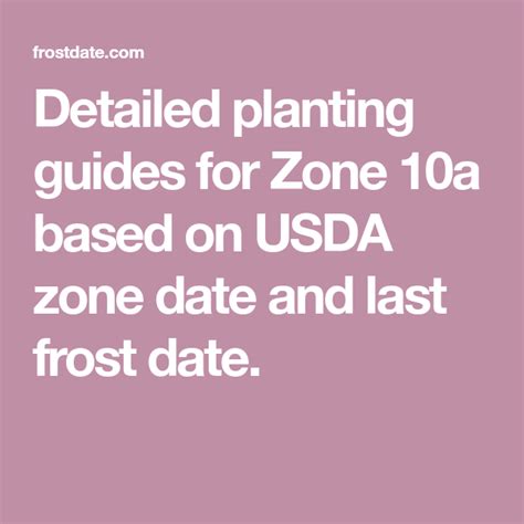 Zone 10A Planting Calendar