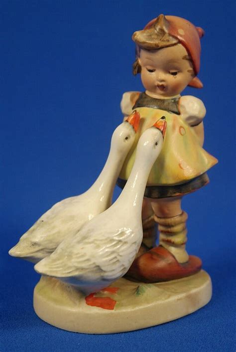 Vintage Hummel Goebel Girl With Geese Figurine Tmk Goebel