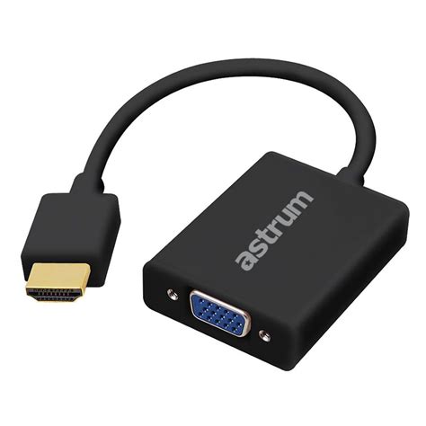 Astrum Da450 Hdmi To Vga Adapter With Audio Full Hd 1080p 35mm Micro