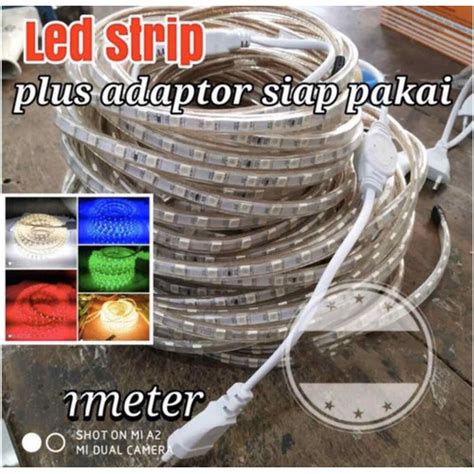 Jual Lampu LED STRIP SMD 5050 220V SELANG 5m 10m 15m 20m 25m Tinggal