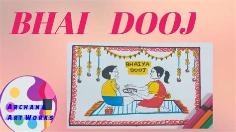 How To Draw Bhai Dooj Celebration Drawingfor Kidsstep By Step