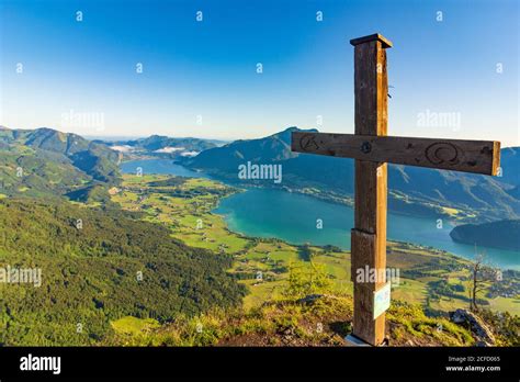 Strobl Lake Wolfgangsee Town St Wolfgang Im Salzkammergut Mountain