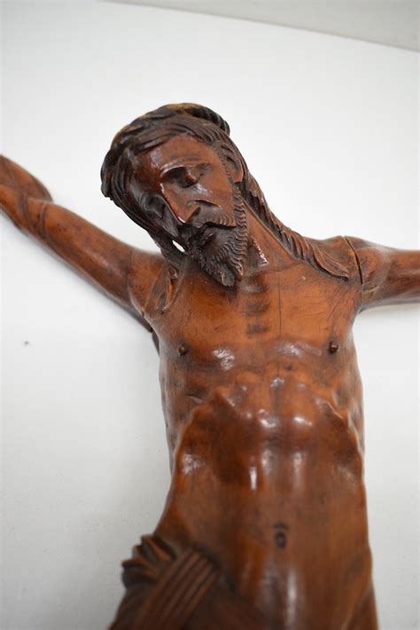 Proantic Christ En Bois Sculpt De Buis Xviii Me Si Cle Ref