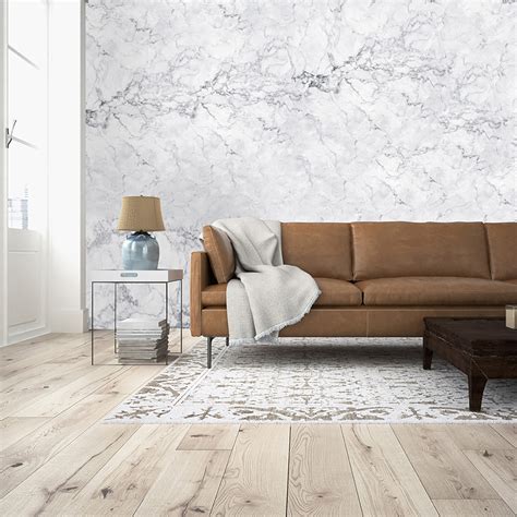 White Marble Wall Mural - Brewster Home Fashions - Touch of Modern