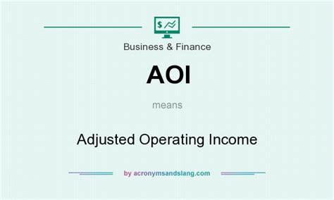 Aoi Adjusted Operating Income In Business And Finance By