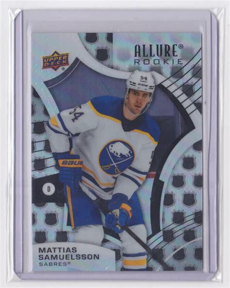 2021 22 UD ALLURE ROOKIE 2005 NHL SHIELD PARALLEL MATTIAS SAMUELSSON