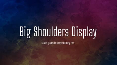 Big Shoulders Display Font Family : Download Free for Desktop & Webfont