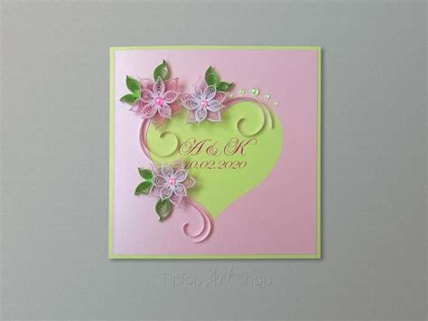 Paper Quilling Card For Wedding Anniversary Homemade Greeting Card Origami And Quilling