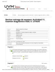 Revisar Entrega De Examen Actividad Examen Diagn Stico Pdf