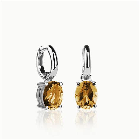 PENDIENTES OVAL CITRINO T ADORO Joyería