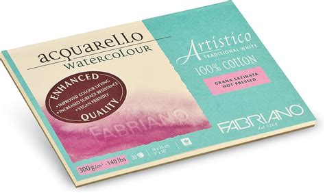 Amazon Fabriano Artistico Extra White Watercolor Block 140 Lb