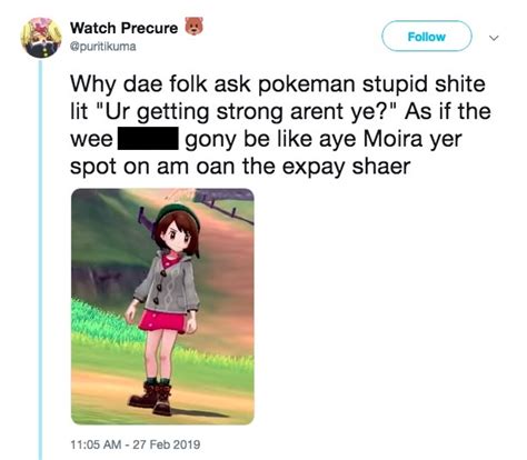 Random Fans Imagine Pokemon Sword And Shield Female Trainer As Scottish