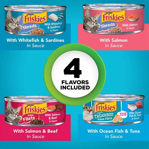 Purina Friskies Wet Cat Food Variety Pack Fish A Licious Shreds Prime