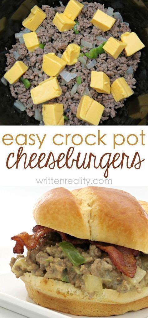 Crock Pot Cheeseburger Sandwiches Written Reality Recipe Slow