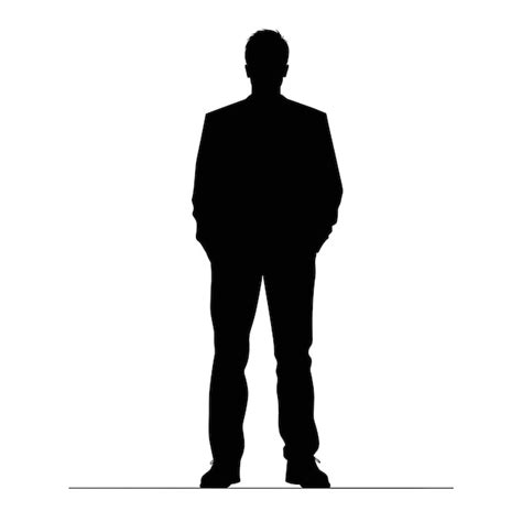 Premium Vector Mysterious Man Standing Alone Silhouette