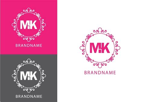 Premium Vector Modern Monogram Initial Letter Mk Logo Design Template