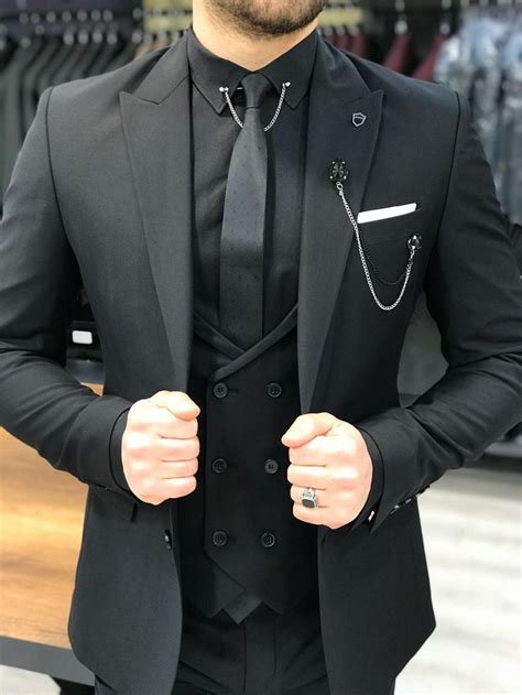 Black Suits For Men Slim Fit