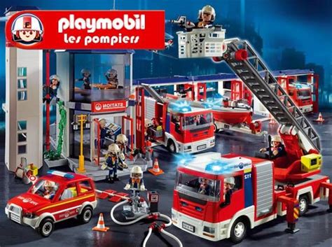 Destockage Playmobil 4820 Camion de pompiers grande échelle univers