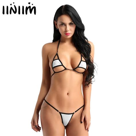 Iiniim Womens Bikini Lingerie Set Micro Bikini Bra Top With Briefs