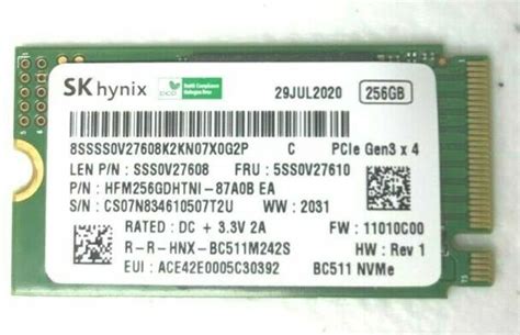 Vásárlás SK hynix BC511 256GB M 2 PCIe HFM256GDHTNI Belső SSD