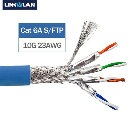 Cabo De Instalação 10gbit Rede Cat7 Cat6a Sftp Fios De Cobre Sólido