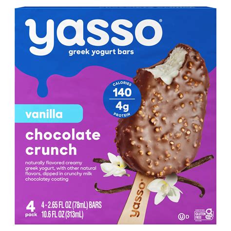 Yasso Vanilla Chocolate Crunch Frozen Greek Yogurt Bars Shop Bars And Pops At H E B