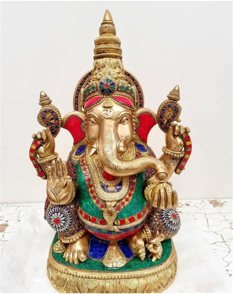 Buy ARTSIKIA Brass Large Lord Ganesh Murti Surya Ganesha Idol