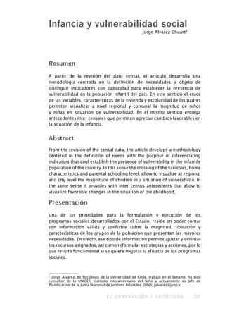 Infancia Vulnerabilidad Social Pdf