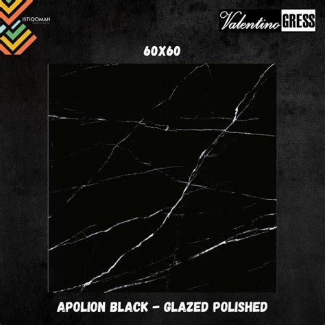 GRANIT 60X60 APOLION BLACK GLAZED POLISHED Lazada Indonesia