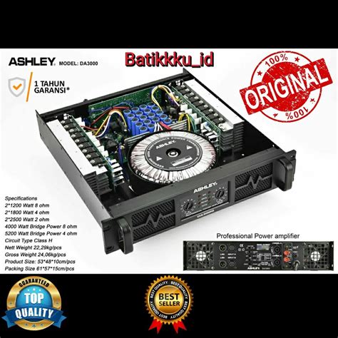 Jual POWER ASHLEY DA 3000 DA3000 ORIGINAL CLASS H AMPLIFIER 2CH