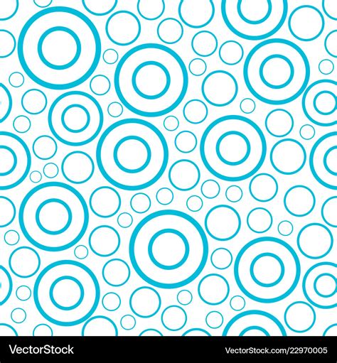 Round seamless pattern of random circles and rings
