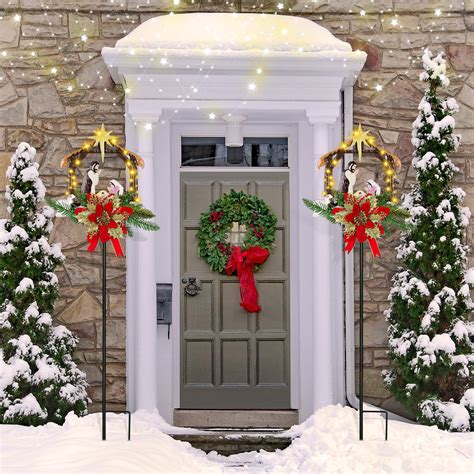 Snapklik.com : 2 Pcs Nativity Scene Outdoor Yard Stakes Metal Christmas ...