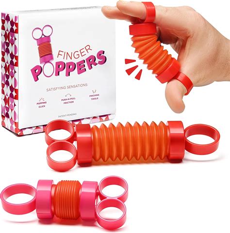 Finger Poppers Pop It Fidget Toy Ring Fidget Tubes For ADHD Anxiety